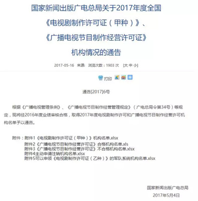 2017年度廣電許可證不合格1835家，揭秘背后原因竟是節目制作經營